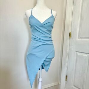 Women's Blue Wrap Dress